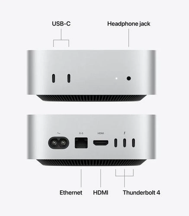 Alt view image 3 of 5 - Apple Mac mini (2026) M6 Chip 12-Core CPU 12-Core GPU 16GB Unified Memory 256GB SSD Silver MHQK4VC/A New
