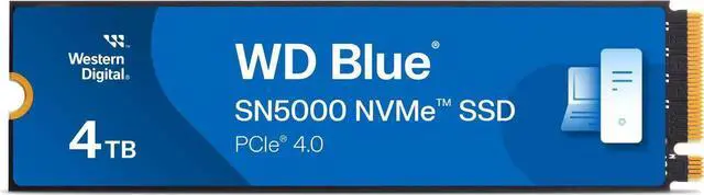 Main image of WD 4TB Blue SN5000 NVMe Internal Solid State Drive SSD WDS400T4B0E - OEM