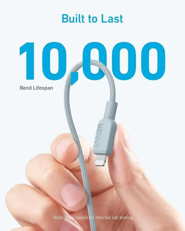 Alt view image 2 of 5 - 310 USB C to Lightning Cable(6FT 2Pack Blue) MFi Certified for iPhone 14 Series and More(Charger Not Included)