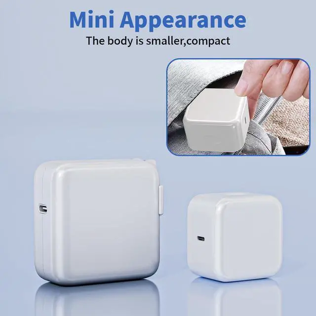 Alt view image 5 of 7 - iPhone 17 Charger Fast Charging USBC Charger 2 Pack 40W Foldable Dynamic USB C Power Adapter with 60W Max 6FT USB C Cable Woven Cord for iPhone 17 Air/17 Pro Max/16/16 Pro/15/iPad Pro/Air/Mini