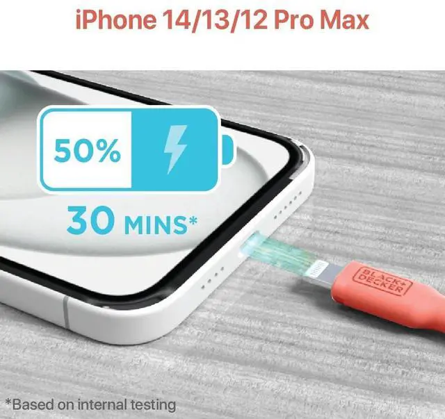Alt view image 5 of 7 - Lightning to USB Cable - Fast Compatible iPhone Lightning Cable - Durable Braided iPhone Charger Cord - for Travel and Daily Use - Multiple Color + Length Options - 9ft