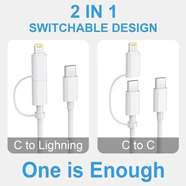 Alt view image 3 of 7 - iPhone 17 16 15 Charger Fast Charging 3 Pack USB C Charger 6FT Lightning Cord & USB C Cable Type C Chargers Block for iPhone 17/17 Plus/17 Pro Max/Air/16/16 Plus/16 Max/15 Pro Max/14 Max/iPad