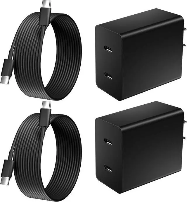 Main image of iPhone 17 16 15 Charger Fast Charging 45W Fast Dual Port USB C Charger Block 2Pack Quick iPhone USB C Phone Wall Charger 6FT Type C Charging Cord for iPhone17 Pro/17 ProMax/17Air/16 Pro/16e/15/15 Plus