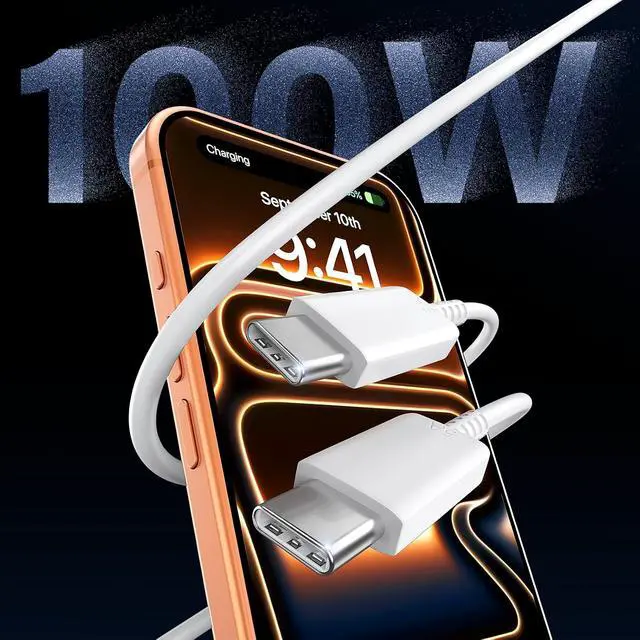 Alt view image 4 of 6 - Fast Charger USB C Charger iPhone Type C Charger 10 FT USB C to USB C Cable Fast Charging Cord 45W Phone Chargers iPhone USBC Charger Block for iPhone 17 Air/17 Pro/17 Pro Max/16 15 Pro Max/iPad Pro