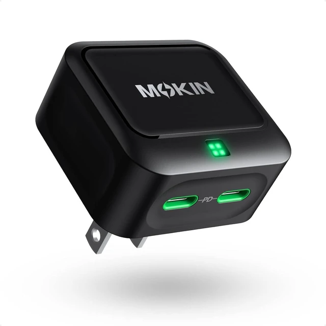 Main image of USB C Charger Block 45W Dual Port Flat Wall Charger Fast Charging Block