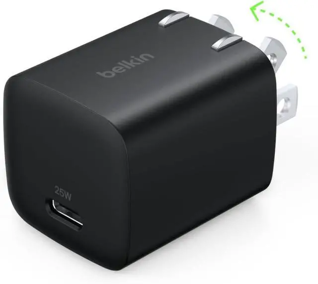 Main image of USB C Charger Block 25W PD3.0 PPS Super Fast Charging - Galaxy S26 S25 iPhone 17 Air Pro Pro Max AirPods Watch Google Pixel 10 Nintendo Switch etc - Black