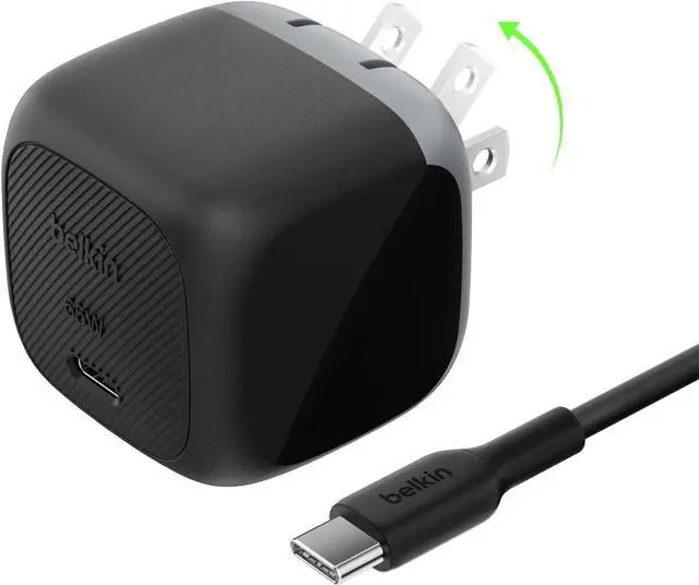 Main image of USB C Charger Block 65W - USB C Cable Included - Super Fast Charging Type C - iPhone 17 Air Pro Galaxy S26 Google Pixel 10 MacBook iPad Nintendo Switch 2 & More - Black