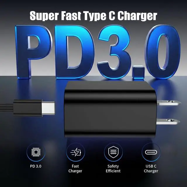 Alt view image 2 of 7 - 3Pack USB C Charger for Galaxy S24 Ultra Super Quite Fast Charging Type C Block with 6FT C to C Cord for Galaxy Tab S9 S8 S23 Ultra S22 Ultra S23 S22 S21 Note 10 Plus 20