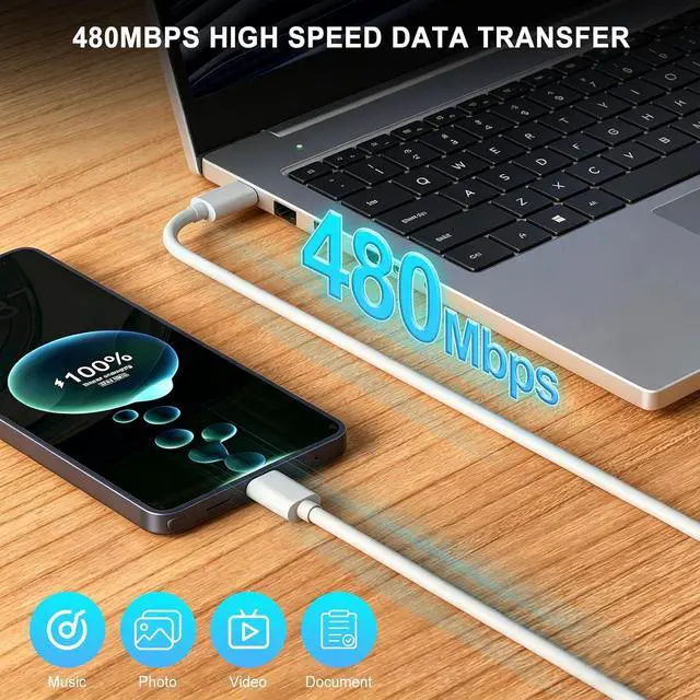 Alt view image 7 of 7 - 60W Super Fast USB C Charger for 2Pack TypeC Android Phone PD Wall Charger Block 10FT Chargers Fast Charging USB-C Cord Compatible with Galaxy S26 Ultra/S26+/S26/S25 Ultra/S25+/S25/S24/S23/S22