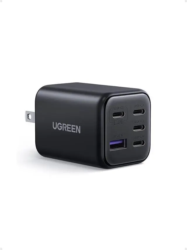 Main image of 5-Port 45W USB C Charger Block PD/PPS/QC 45 Watt Fast Charging GaN Charger with 4 USB C Port for iPhone 17/16/15 Galaxy S26/S25/S24/S23 Pixel 10/9/8 iPad MacBook Neo/Air and More