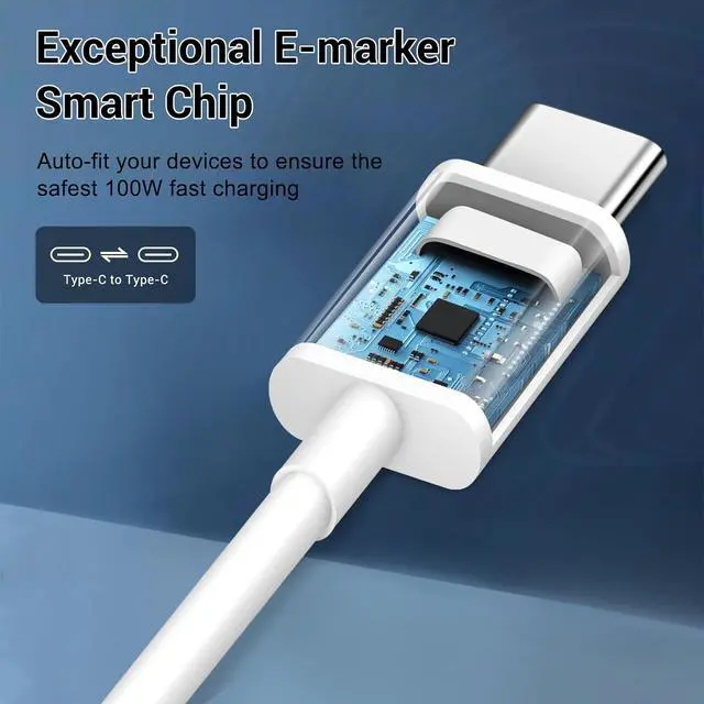 Alt view image 4 of 7 - iPhone 17 16 15 Charger Fast Charging 10FT Long USB C Charger Cable with 20W Dual Port Block - Type C Charging Cable Compatible with iPhone 17/17 Pro/17 Pro Max/17 Air 16/16e 15 3 Pack (White)