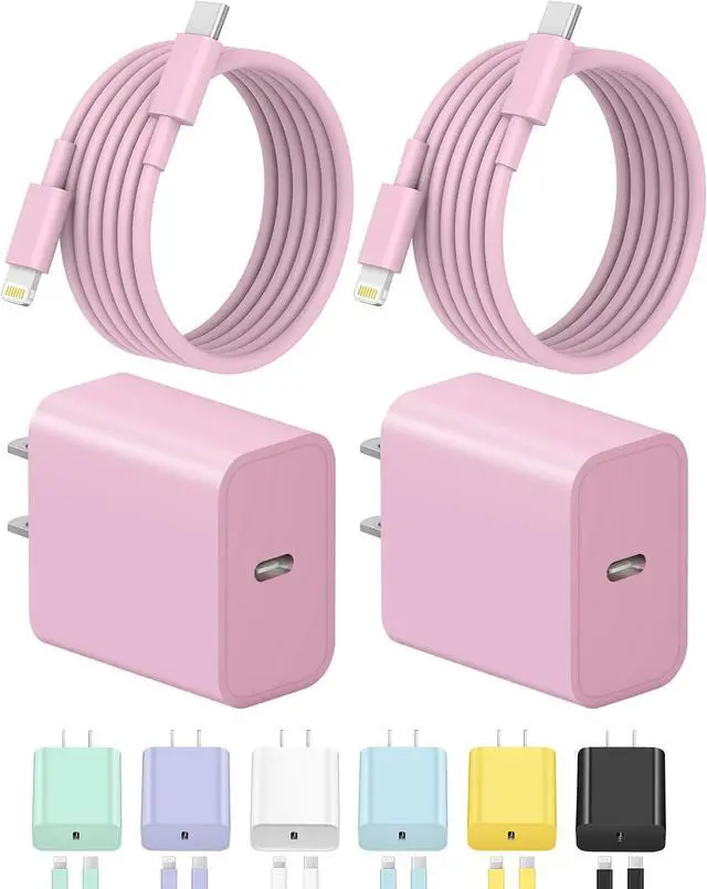 Main image of iPhone Charger Fast Charging USB C Charger Block Type C Charging iPad Chargers with 6FT C Chargers Cord Compatible with iPhone14/14 Pro Max/13/13Pro/12/12 Pro/11 iPad(Pink