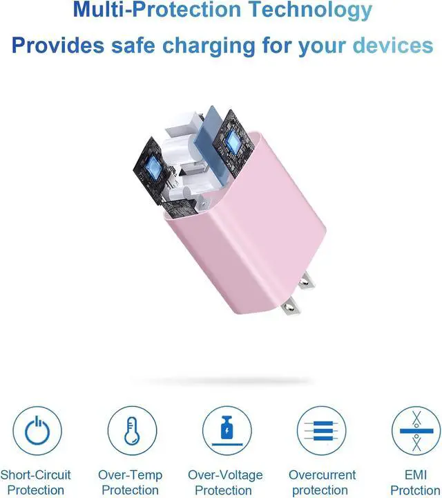 Alt view image 4 of 7 - iPhone Charger Fast Charging USB C Charger Block Type C Charging iPad Chargers with 6FT C Chargers Cord Compatible with iPhone14/14 Pro Max/13/13Pro/12/12 Pro/11 iPad(Pink