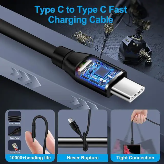 Alt view image 6 of 7 - USB C iPhone 17e 17 16e 16 iPad Pro/Air Charger Fast Charging for iPhone 17e 17 Pro Max Air 16e 16 15 Plus/iPad Air 13 11/iPad Pro 12.9/11/iPad A6/10th USB C Wall Charger Car Adapter+6FT Type-C Cable