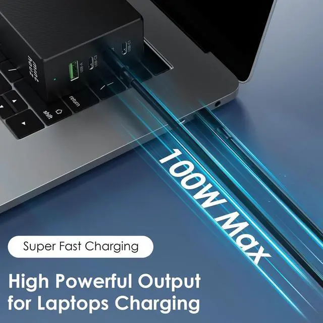 Alt view image 2 of 7 - Phone Charger Fast 130W Charging Type C Wall Charger Block Universal Travel Charger USB C Charger Block for iPhone 17/17 Plus/17 Pro Max/16/16 Plus/16 Pro Max/15 Pro Max/iPad Pro