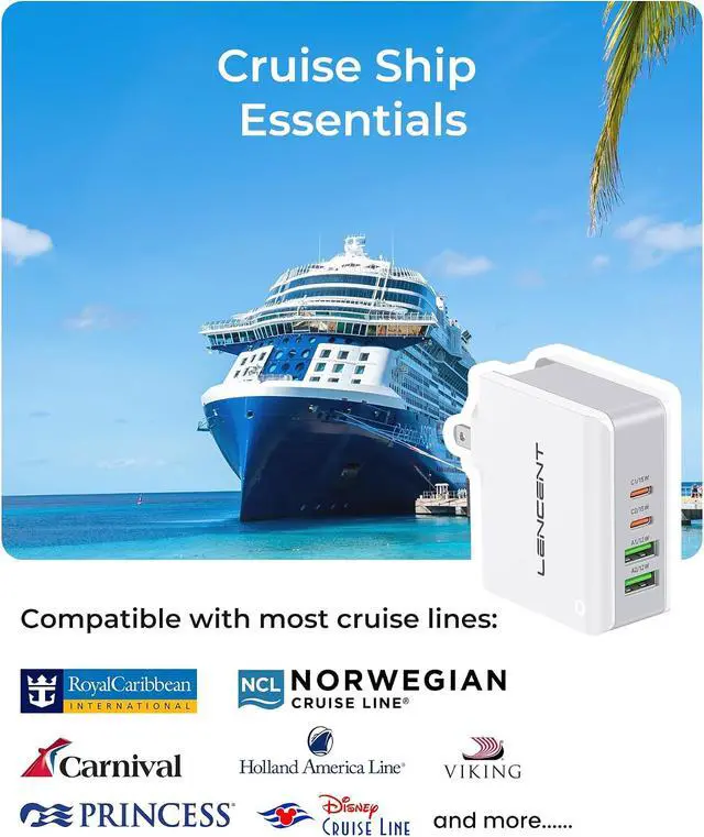 Alt view image 4 of 7 - Multiport International USB Wall Charger 4 Port European USB C Adapter Foldable Cell Phone Charger Block Cube Travel Power Adapter for US to UK EU Europe AU Cruise Approved Charging Hub