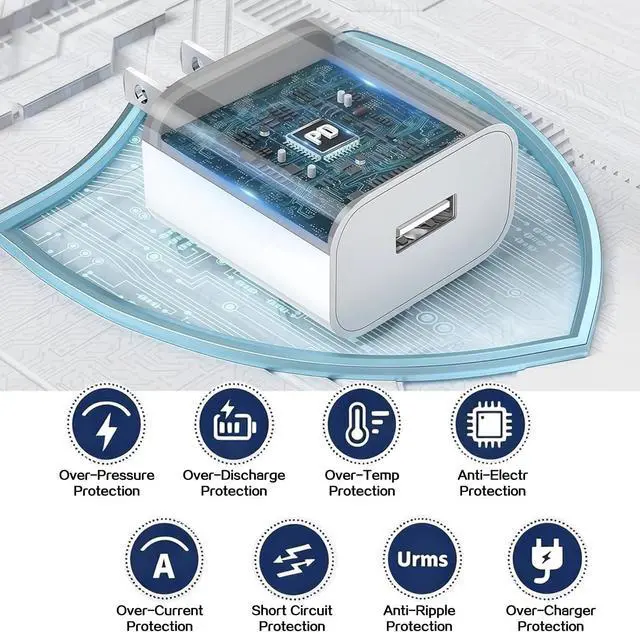 Alt view image 2 of 7 - 5v 1a Power Adapter 5v/1a USB Charging Block 5W Wall Charger 5 Volt 1000mA Power Supply Brick 5v1a USB Outlet Plug in 5v-1a Head 1a/5v Single USB Port for Kids Electric Toy 5 Volt 1 Amp Charger Whtie