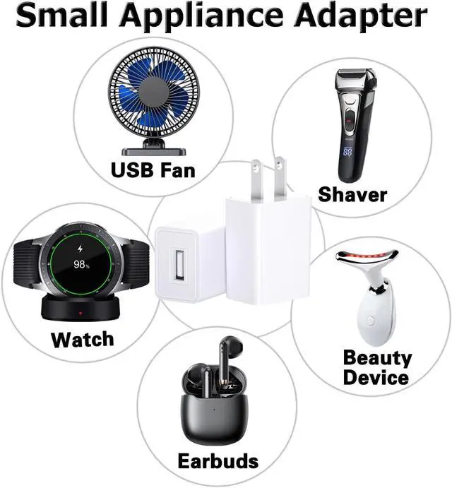 Alt view image 6 of 7 - 5v 1a Power Adapter 5v/1a USB Charging Block 5W Wall Charger 5 Volt 1000mA Power Supply Brick 5v1a USB Outlet Plug in 5v-1a Head 1a/5v Single USB Port for Kids Electric Toy 5 Volt 1 Amp Charger Whtie