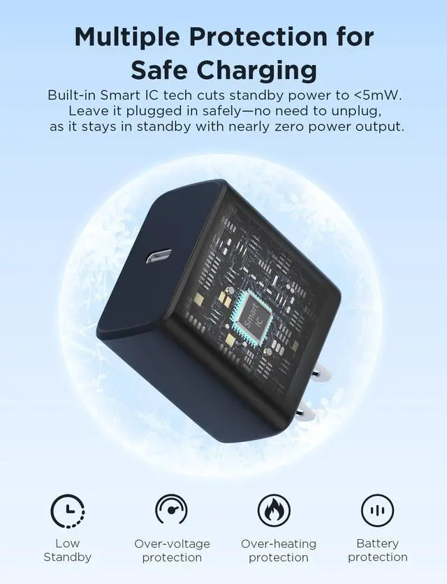 Alt view image 4 of 7 - 3Pack 60W Super Fast Charger for Galaxy S26 Ultra Type C Charger Fast Charging with 6/6 /10FT Long USB C Cord for Galaxy S26/S26+/S25/S25 Ultra/S25+/S24 Ultra/S23 Ultra/S22