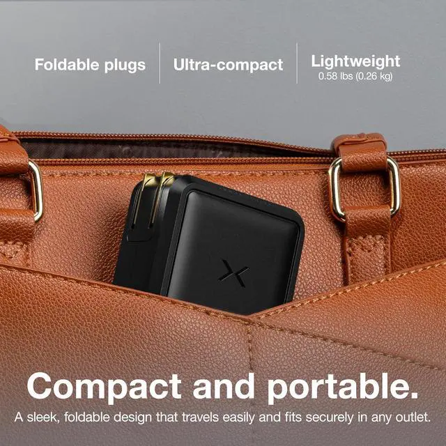 Alt view image 6 of 7 - XGrid X100: 100W USB-C Charger Dual Port GaN Power Adapter with PD 3.0 QC 4.0+ and PPS Fast Charging with Smart Power Distribution Foldable Wall Plug UL Listed