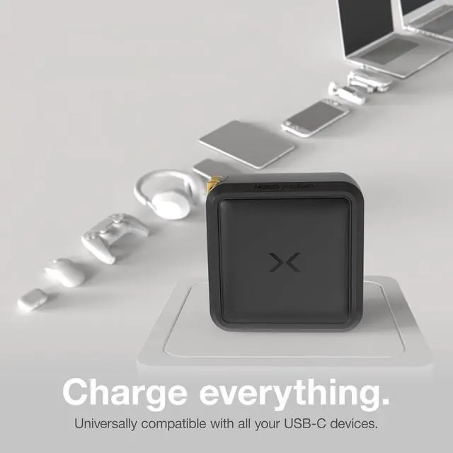 Alt view image 7 of 7 - XGrid X100: 100W USB-C Charger Dual Port GaN Power Adapter with PD 3.0 QC 4.0+ and PPS Fast Charging with Smart Power Distribution Foldable Wall Plug UL Listed
