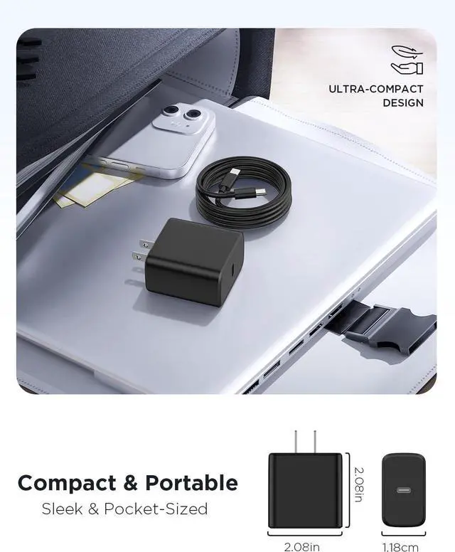 Alt view image 6 of 7 - 3Pack 60W Super Fast Charger for Galaxy S26 Ultra Type C Charger Fast Charging with 6/6 /10FT Long USB C Cord for Galaxy S26/S26+/S25/S25 Ultra/S25+/S24 Ultra/S23 Ultra/S22