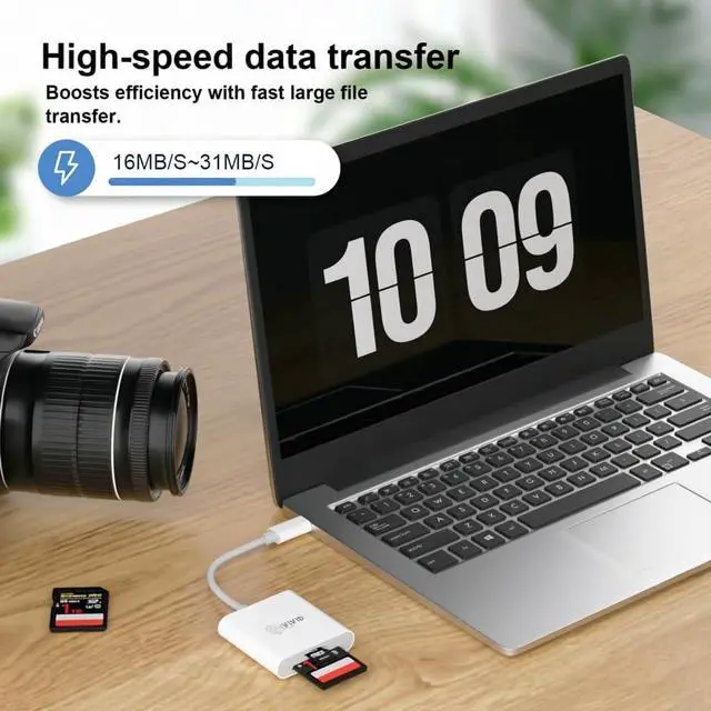 Alt view image 6 of 7 - SD Card Reader SD Card Reader for iPhone 17/16/15 Pro Max/iPad/MacBook USB C SD Cards Reader for Camera Viewer Support SD Micro SD & TF Card Plug and Play No App Driver Required