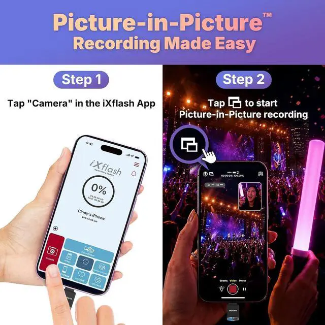 Alt view image 2 of 7 - Micro SD Card Reader for iPhone 17/16/15 iPad Android Mac PC Laptop USB C Memory Card Reader adapter Auto Photo Backup MFi Photo stick Phone Drive iXflash Q mini w/Free App Black