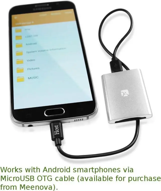 Alt view image 6 of 7 - Dash FS USB 3.0 SD Card Reader Silver for Smartphone/Tablet/Computer with USB/MicroUSB/USB-Type-C Port