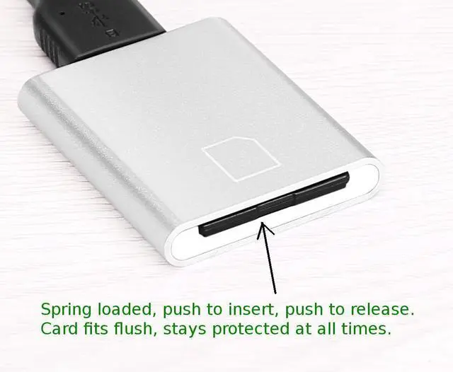 Alt view image 7 of 7 - Dash FS USB 3.0 SD Card Reader Silver for Smartphone/Tablet/Computer with USB/MicroUSB/USB-Type-C Port