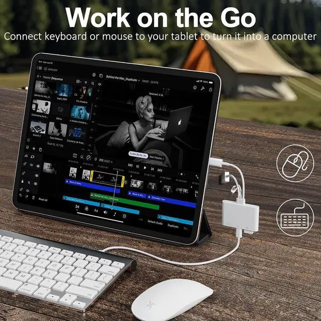 Alt view image 7 of 7 - 4 in 1 SD Card Reader for iPhone USB-C/Lightning/USB-A OTG Adapter Fast Photo Transfer from Digital Camera SD/TF Card to Phone SD/Micro SD Card Adapter for iPhone iPad Android USB Flash Drive