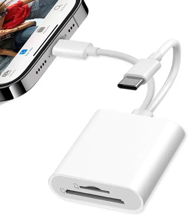 Main image of SD Card Reader USB C for iPhone iPad SD Card Adapter for Digital Camera Dual Interface Memory Card Reader No App Required