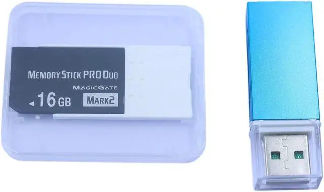 Alt view image 4 of 6 - 16GB Memory Stick PRO Duo Mark2 High - Capacity High - Speed Storage 2.0 Memory Card Reader Kit Multi-Card Plug-and-Play Data Transfer