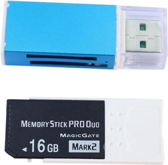 Alt view image 2 of 6 - 16GB Memory Stick PRO Duo Mark2 High - Capacity High - Speed Storage 2.0 Memory Card Reader Kit Multi-Card Plug-and-Play Data Transfer