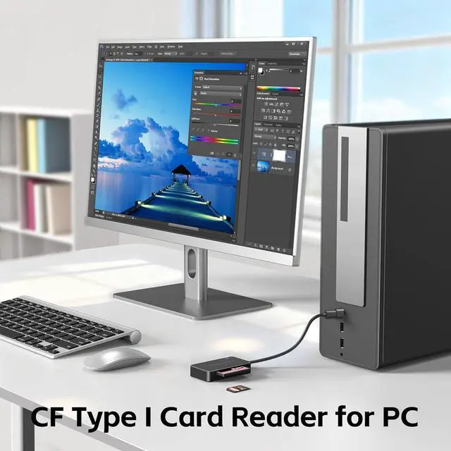 Alt view image 3 of 7 - KiWiBiRD SD Card Reader CF Card Reader USB C Memory Stick Pro Duo Reader | Memory Card reader USB for SD MicroSD Compact Flash MS M2 for PC Camera Laptop iPhone 17 17e Air 16 Pro Max Mac Galaxy S26
