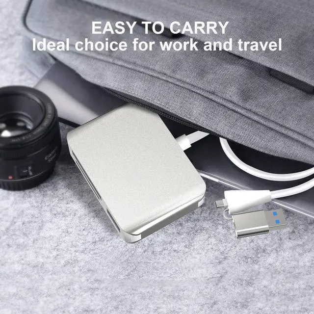 Alt view image 7 of 7 - XQD Card Reader USB 3.0/USB C to XQD/SD/TF Card Reader 5 in 2 USB 3.0 Card Adapter Read 3 Cards for SD(HC/XC) TF Sony G Series Lexar USB Mark Card Compatible for USB A/USB-C Laptop