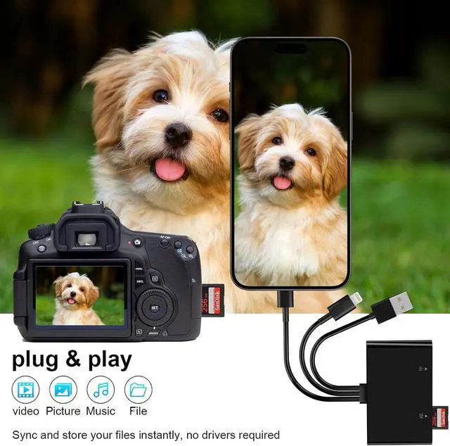 Alt view image 5 of 7 - Memory Stick Pro Duo Adapter 4 in 1 SD/TF/MS/XD Card Reader XD Picture Card Reader for USB C/Lightning/USB A Multi-SD Card Reader for iPhone 17/16/15/14/13/12/11/iPad/MAC/Android/Laptop/PC
