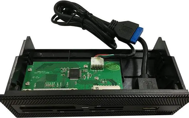 Alt view image 5 of 7 - 5.25 Internal Card Reader Media Multi-Function Dashboard PC Front Panel USB 3.0 Support CF XD MS M2 TF