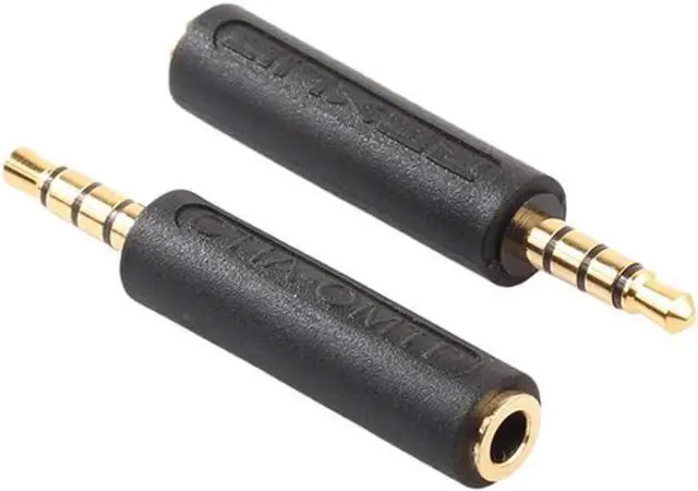 Alt view image 7 of 7 - 2Pcs Headphone Adapter for CTIA to OMTP 3.5mm Audio Converter Black