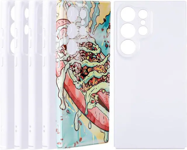 Alt view image 5 of 6 - 6Pack Sublimation Phone Case Blanks Bulk Compatible with Galaxy S23 Ultra Hard Sublimation Customize Phone Case - Glossy Sublimation Blanks Custom Phone Cover - Cell Phone Coated Basic Cases