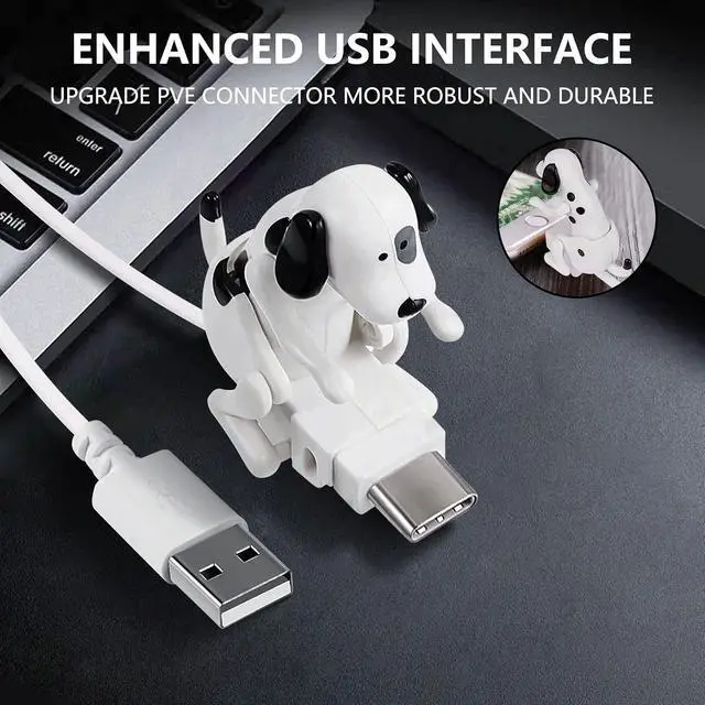 Alt view image 10 of 12 - Funny Dog Fast Charger Cable - Portable Stray Dog Toy Smartphone USB Charging Cable for iPhone Type-C Various Models Phones