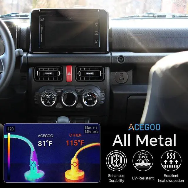 Alt view image 6 of 7 - Acegoo 78W 12V USB Outlet Dual 30W PD3.0 Type-C & 18W QC3.0 Aluminum Car Charger Socket Multi Port Fast Charging Replacement Socket Accessories for RV Camper Trailer Truck Boat (2 Pcs)