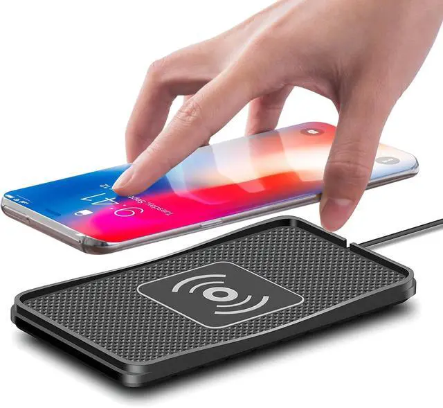 Alt view image 7 of 7 - Car Wireless Charger Pad 15W Fast Wireless Car Charger Non-Slip Wireless Phone Charger Car Compatible with iPhone 17/16/15/14/13/12 and LG Android Phones
