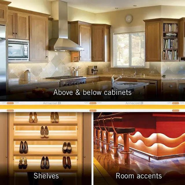 Alt view image 5 of 7 - RibbonFlex LUX AC Dimmable White COB LED Strip Light Kit Soft White 3000K 421570