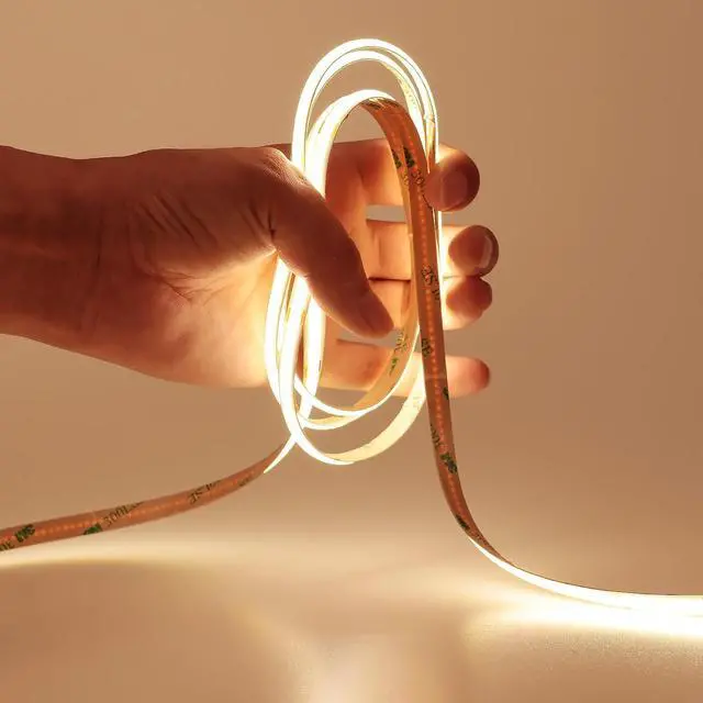 Alt view image 5 of 7 - 49.2ft/15M DC 24V COB LED Strip Light Warm White 3000K 5760LEDs CRI 93+ 11000lm Uniform Glow IP20 Not Waterproof Flexible LED Tape Lights for DIY Cabinet Bedroom Home Decor(No Power Supply)