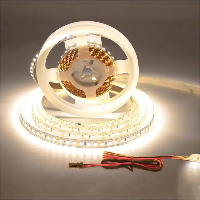Main image of LED Strip Lights Natural White 12V Cuttable Connectable Dimmable 120LEDs CRI 90+ LED Tape Light for Indoor Under Cabinet ETL-Listed No Driver (4000K-16.4FT White)