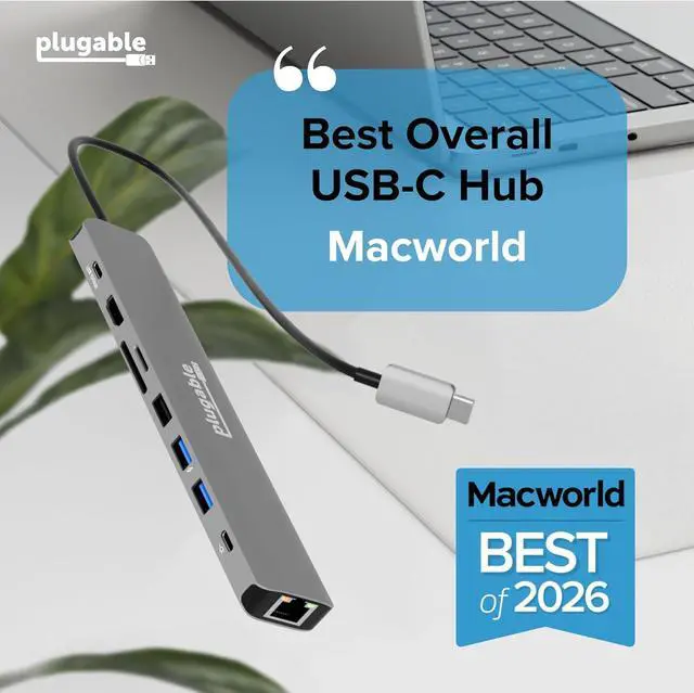 Alt view image 2 of 7 - USB C Hub Multiport Adapter: 9-in-1 with 140W PD Charging 4K 60Hz HDMI 10Gbps Data Transfer Gigabit Ethernet SD for USBC USB4 Thunderbolt MacBook Windows Chromebook (USBC-9IN1E)
