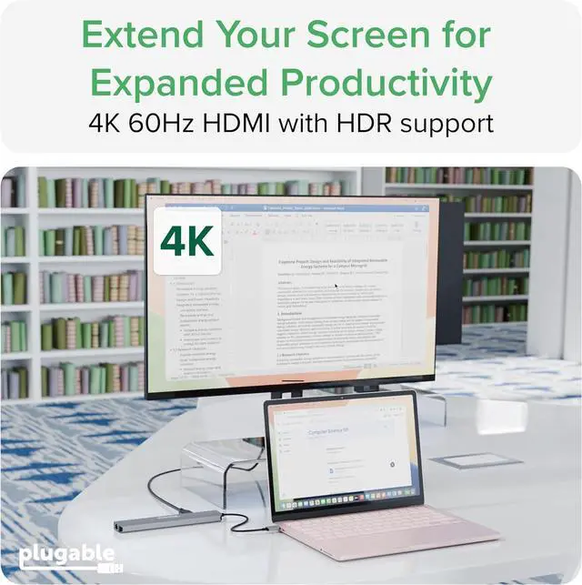 Alt view image 5 of 7 - USB C Hub Multiport Adapter: 9-in-1 with 140W PD Charging 4K 60Hz HDMI 10Gbps Data Transfer Gigabit Ethernet SD for USBC USB4 Thunderbolt MacBook Windows Chromebook (USBC-9IN1E)