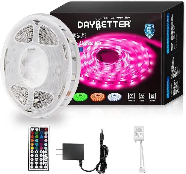 Main image of Led Strip Lights 16.4ft W/ Remote Controller and Power Supply