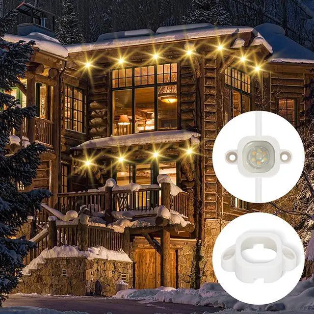 Alt view image 2 of 7 - Mounting 120Pcs Brackets Compatible with Govee Pro H706 H706 H806 Outdoor Lights Track Mount Kit for Govee Pro (White)